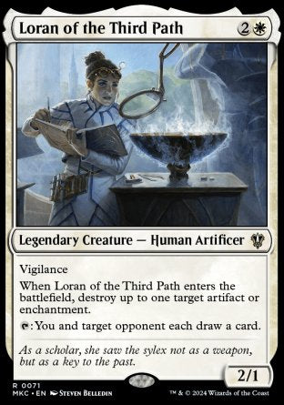(071) Magic The Gathering Commander: Murders at Karlov Manor Single: Loran of the Third Path  Rare