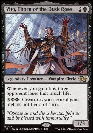 (071) Magic The Gathering Foundations Jumpstart Single: Vito, Thorn of the Dusk Rose  Rare