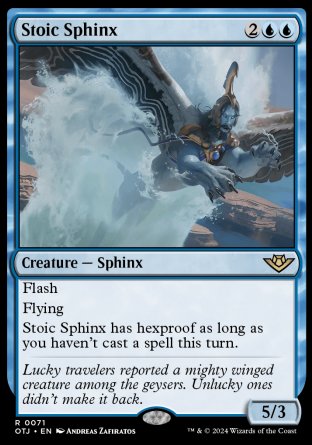 (071) Magic The Gathering Outlaws of Thunder Junction Single: Stoic Sphinx  Holo Rare