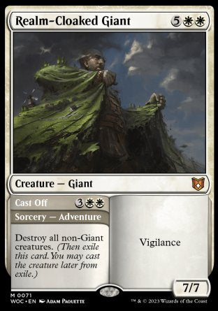 (071) Magic The Gathering Commander: Wilds of Eldraine Single: Realm-Cloaked Giant // Cast Off  Mythic