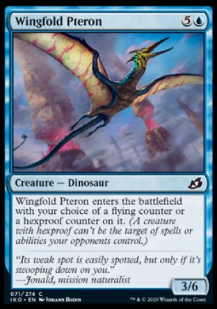 (071/274) Magic The Gathering Ikoria: Lair of Behemoths Single: Wingfold Pteron Holo Common