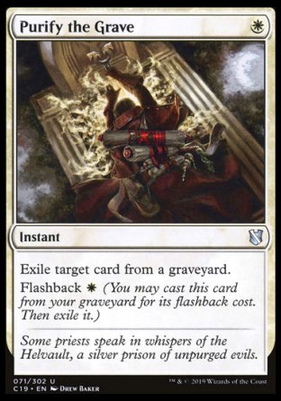 (071) Magic The Gathering Commander 2019 Single: Purify the Grave  Uncommon