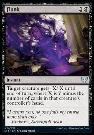 (071) Magic The Gathering Strixhaven: School of Mages Single: Flunk Holo Uncommon