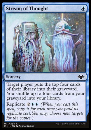 (071/254) Magic The Gathering Modern Horizons Single: Stream of Thought  Common