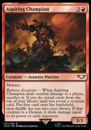 (071) Magic The Gathering Universes Beyond: Warhammer 40000 Single: Aspiring Champion  Rare