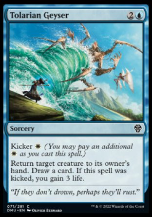 (071) Magic The Gathering Dominaria United Single: Tolarian Geyser Holo Common