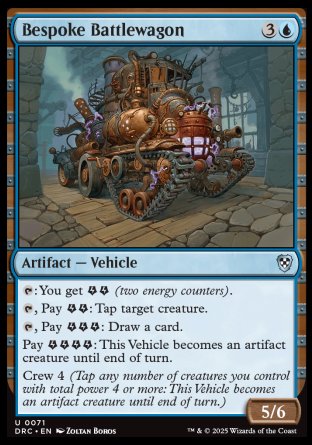 (071) Magic The Gathering Commander: Aetherdrift Single: Bespoke Battlewagon  Uncommon