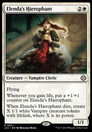 (071) Magic The Gathering Commander: The Lost Caverns of Ixalan Single: Elenda's Hierophant  Rare