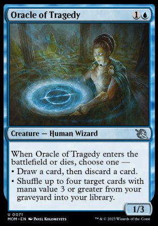 (071) Magic The Gathering March of the Machine Single: Oracle of Tragedy  Uncommon