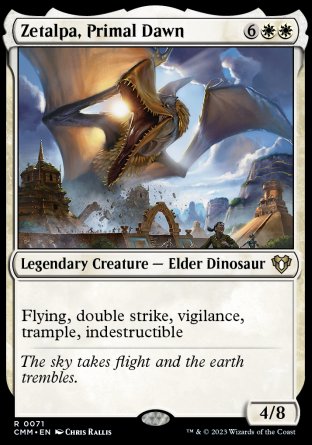 (071) Magic The Gathering Commander Masters Single: Zetalpa, Primal Dawn Holo Rare