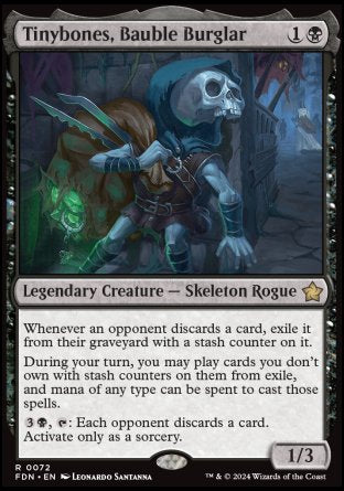 (072) Magic The Gathering Magic: The Gathering Foundations Single: Tinybones, Bauble Burglar Holo Rare