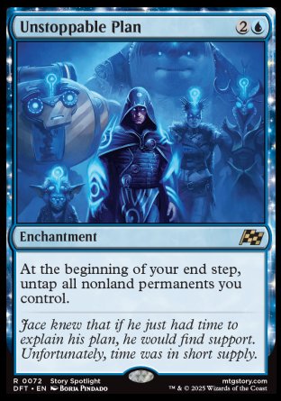 (072) Magic The Gathering Aetherdrift Single: Unstoppable Plan Holo Rare