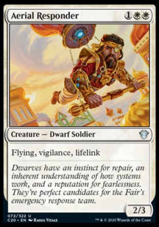 (072/322) Magic The Gathering Commander: Ikoria Single: Aerial Responder  Uncommon
