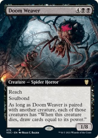 (072) Magic The Gathering Commander: Innistrad: Crimson Vow Single: Doom Weaver (V.2)  Rare