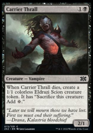 (072) Magic The Gathering Double Masters 2022 Single: Carrier Thrall Holo Common