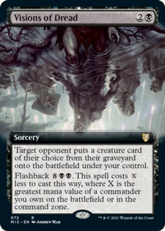 (072) Magic The Gathering Commander: Innistrad: Midnight Hunt Single: Visions of Dread (V.2) Holo Rare