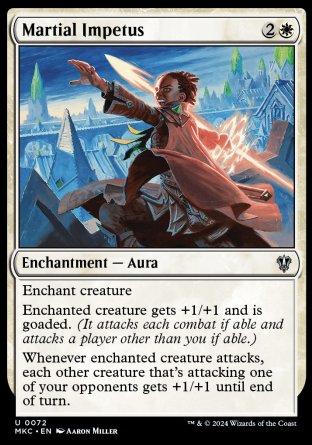 (072) Magic The Gathering Commander: Murders at Karlov Manor Single: Martial Impetus  Uncommon