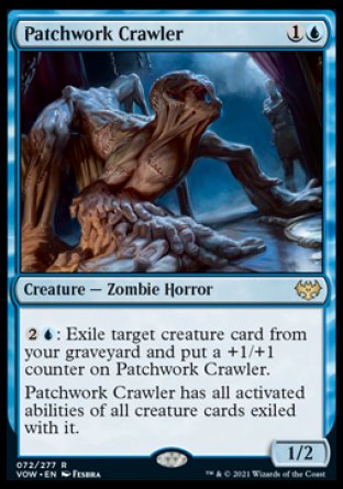 (072) Magic The Gathering Innistrad: Crimson Vow Single: Patchwork Crawler Holo Rare