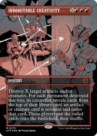 (072) Magic The Gathering Breaking News Single: Indomitable Creativity (V.2)  Holo Mythic