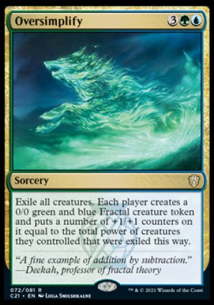 (072) Magic The Gathering Commander: Strixhaven Single: Oversimplify  Rare