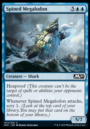 (072) Magic The Gathering Core 2021 Single: Spined Megalodon Holo Common