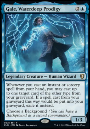 (072) Magic The Gathering Commander Legends: Battle for Baldur's Gate Single: Gale, Waterdeep Prodigy Holo Rare