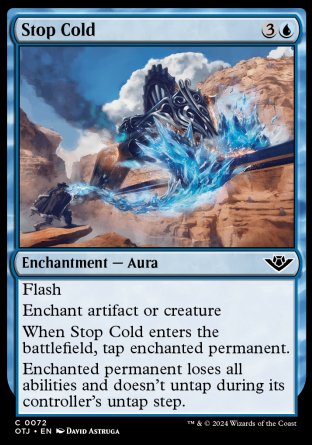 (072) Magic The Gathering Outlaws of Thunder Junction Single: Stop Cold  Holo Common