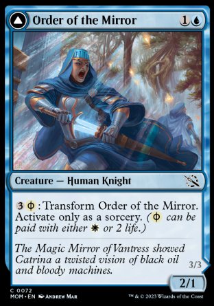 (072) Magic The Gathering March of the Machine Single: Order of the Mirror // Order of the Alabaster Host  Common