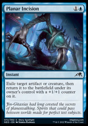 (072) Magic The Gathering Kamigawa: Neon Dynasty Single: Planar Incision Holo Common