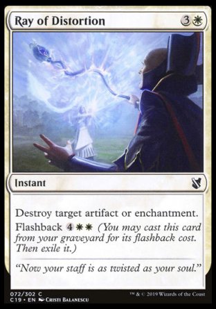 (072) Magic The Gathering Commander 2019 Single: Ray of Distortion  Common