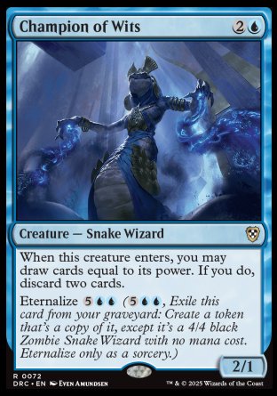 (072) Magic The Gathering Commander: Aetherdrift Single: Champion of Wits  Rare
