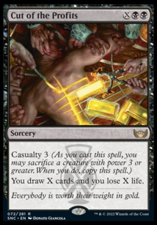 (072) Magic The Gathering Streets of New Capenna Single: Cut of the Profits  Rare