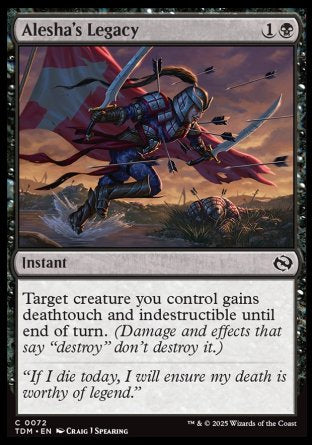 (072) Magic The Gathering Tarkir: Dragonstorm Single: Alesha's Legacy  Common