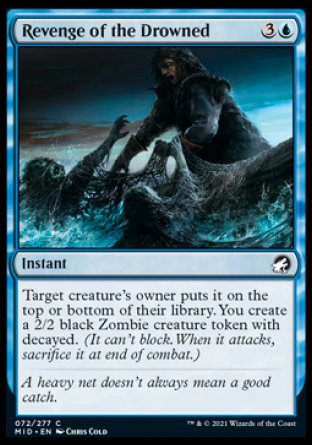 (072) Magic The Gathering Innistrad: Midnight Hunt Single: Revenge of the Drowned  Common