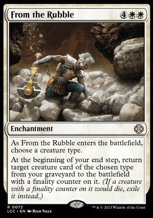 (072) Magic The Gathering Commander: The Lost Caverns of Ixalan Single: From the Rubble  Rare