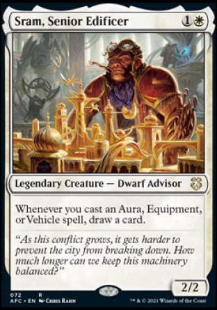 (072) Magic The Gathering Commander: Adventures in the Forgotten Realms Single: Sram, Senior Edificer  Rare