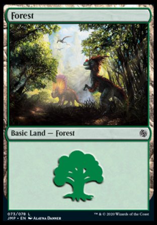 (073) Magic The Gathering Jumpstart Single: Forest (V.4)  Land