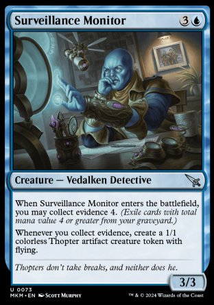 (073) Magic The Gathering Murders at Karlov Manor Single: Surveillance Monitor (V.2) Holo Uncommon