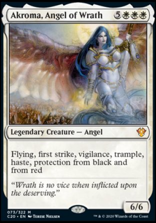 (073/322) Magic The Gathering Commander: Ikoria Single: Akroma, Angel of Wrath  Mythic