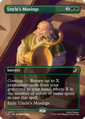 (073) Magic The Gathering Magic: The Gathering | Avatar: The Last Airbender: Eternal Single: Uncle's Musings Holo Rare