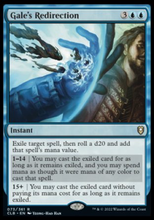 (073) Magic The Gathering Commander Legends: Battle for Baldur's Gate Single: Gale's Redirection Holo Rare