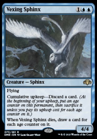 (073) Magic The Gathering Dominaria Remastered Single: Vexing Sphinx Holo Rare