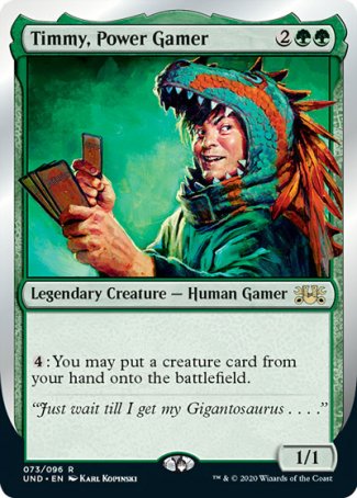 (073/096) Magic The Gathering Unsanctioned Single: Timmy, Power Gamer  Rare