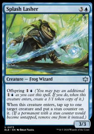 (073) Magic The Gathering Bloomburrow Single: Splash Lasher Holo Uncommon