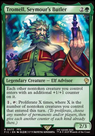 (073) Magic The Gathering Commander: Magic: The Gathering - FINAL FANTASY: Collector's Edition Single: Tromell, Seymour's Butler Holo Rare