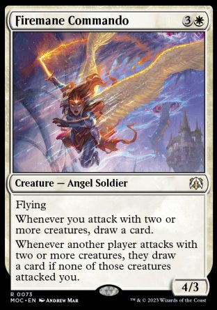 (073) Magic The Gathering Commander: March of the Machine Single: Firemane Commando  Rare