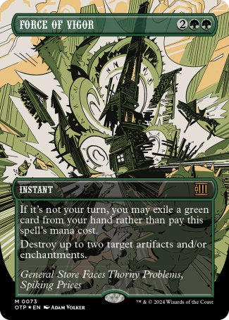 (073) Magic The Gathering Breaking News Single: Force of Vigor (V.2)  Mythic