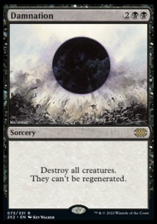 (073) Magic The Gathering Double Masters 2022 Single: Damnation  Rare