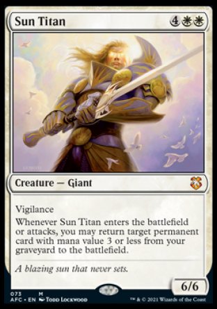 (073) Magic The Gathering Commander: Adventures in the Forgotten Realms Single: Sun Titan  Mythic