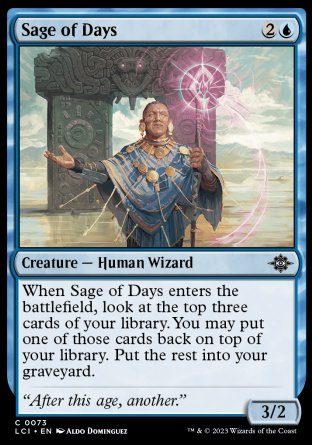 (073) Magic The Gathering The Lost Caverns of Ixalan Single: Sage of Days  Common